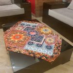 رومیزی مربع شانل طرح سنتی ایرانی - Image 3