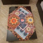 رومیزی مربع شانل طرح سنتی ایرانی - Image 5