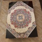 رومیزی مربع شانل طرح سنتی ایرانی - Image 2