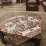 رومیزی مربع شانل طرح آبرنگی سنتی ایرانی - Image 2