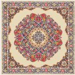 رومیزی مربع شانل طرح سنتی ایرانی - Image 4