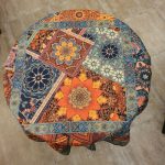 رومیزی مربع شانل طرح سنتی ایرانی طرح ترکیبی - Image 3