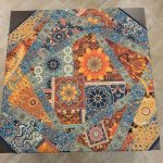 رومیزی مربع شانل طرح سنتی ایرانی طرح ترکیبی - Image 2