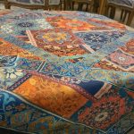 رومیزی مربع شانل طرح سنتی ایرانی طرح ترکیبی - Image 5