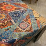 رومیزی مربع شانل طرح سنتی ایرانی طرح ترکیبی - Image 6